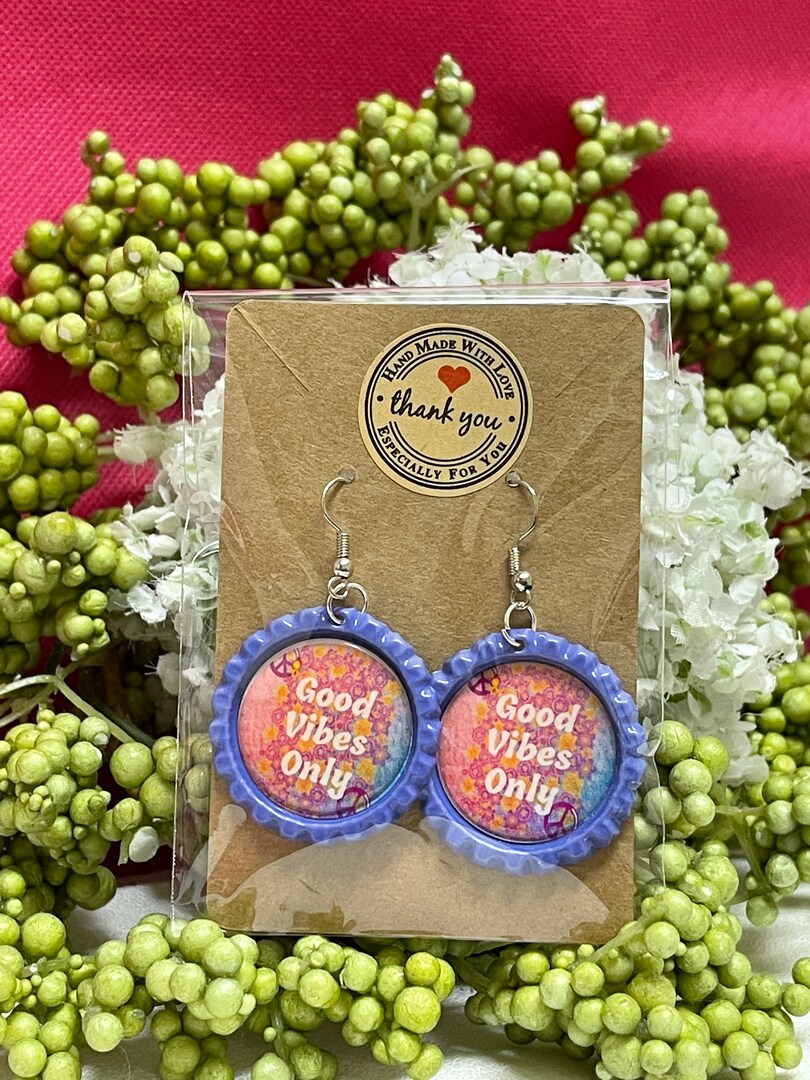 bottle cap fish hooks Fishing Lure Good Vibes Only Bottle Cap